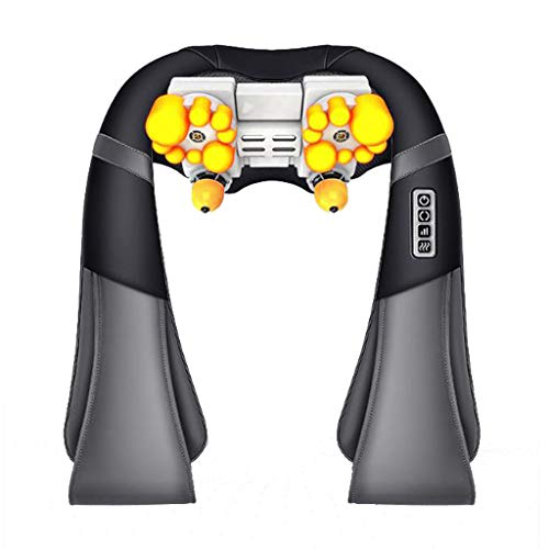 Preisvergleich Produktbild Qifengshop Massagegerät Massage Schal Nackenmassage Kissen Vibrationsmassagegerät Massagematte mit Vibrationsheizung Home Office Car (Color : Black, Size : 50 * 35CM)