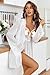 Avidlove Women Sexy Lingerie Set 3 Piece Lace Kimono Robe with V-Neck Lace Babydoll and Thong Sheer Mesh Nightgown