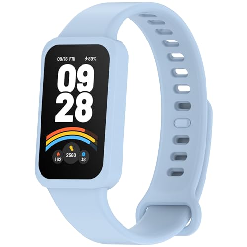 for Xiaomi Band 9 Active �����o���h �V���J�Q���X�g���b�v for Redmi Smart Band 3 �����o���h �V���R���� �_�炵���ւ��x���g �ʋC�� �h���h�L �X�}�[�g�E�H�b�`�x���g �������߉\ �j�����p (�u���[) [��