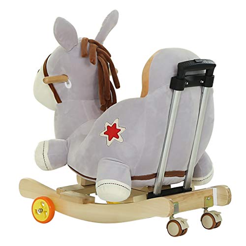 Schaukelpferd Baby Schaukelstuhl Pferd Musik doppeltem Verwendungszweck große Kinder Spielzeug kleine hölzerne Pferd… – Bild 5
