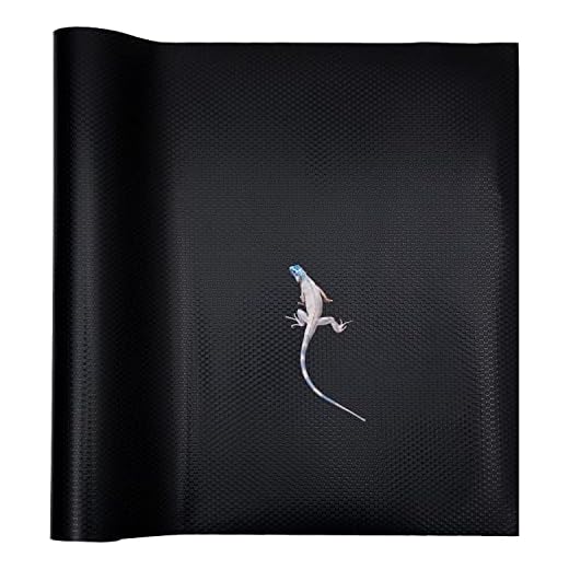 SAVITA Alfombra para Reptiles, No Adhesiva Reptile Carpet Alfombrilla de Alfombra para Terrario de Reptiles, para Tanque de Reptiles Dragón Barbudo, Serpientes de Tortuga Iguana (Negro)