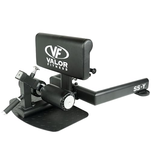 Valor Fitness Sissy Squat Machine - Heavy Duty- Grip Handle and Wheels - Adjustable- Core Glute Hamstring - Quad Leg Muscle- Hip Thrusts- Strength Building Gym Workout Equipment