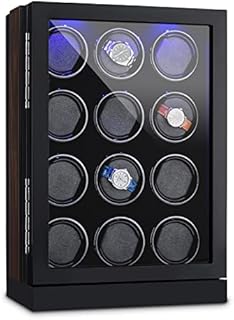 Klarstein Klagenfurt Uhrenbeweger, für 12 Automatikuhren, Links-Rechts-Lauf, max. 2200 Umdrehungen/Tag, Sichtfenster, pianoschwarz