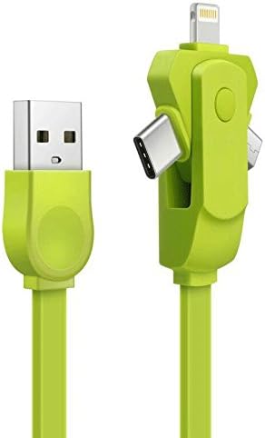 Amazon Co Jp Smart Japan 3in1 変換ケーブル Lightning Type C Mirco Usb汎用充電ケーブル 巻き取り式 急速充電 Iphone Androidなどほぼすべてのスマートフォンに対応 高品質tpu素材 断線しにくい スマートフォンケーブル グリーン パソコン 周辺機器