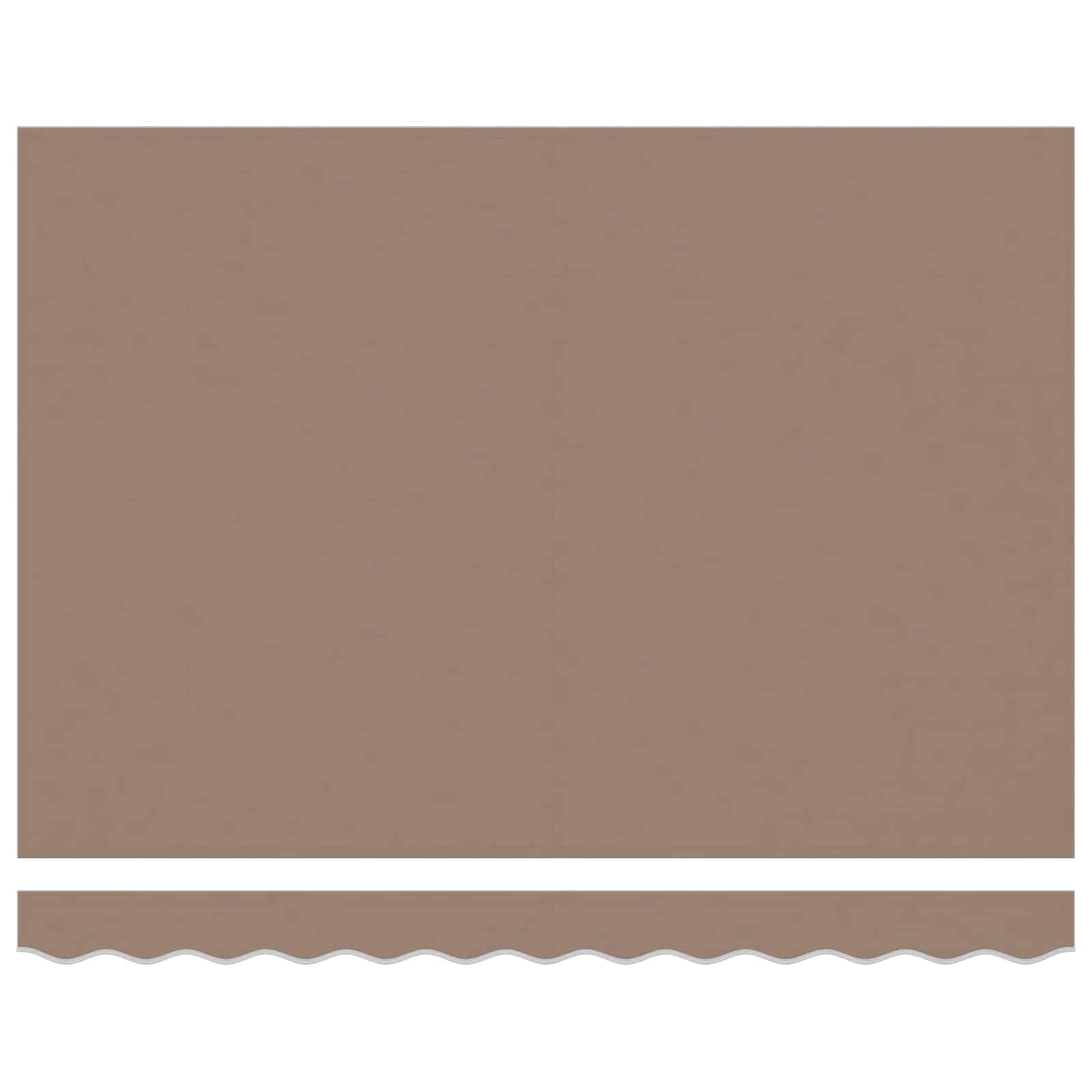 Toile Store Banne Polyester, Extérieur, Taupe, 1 Toile + 1 Lambrequin