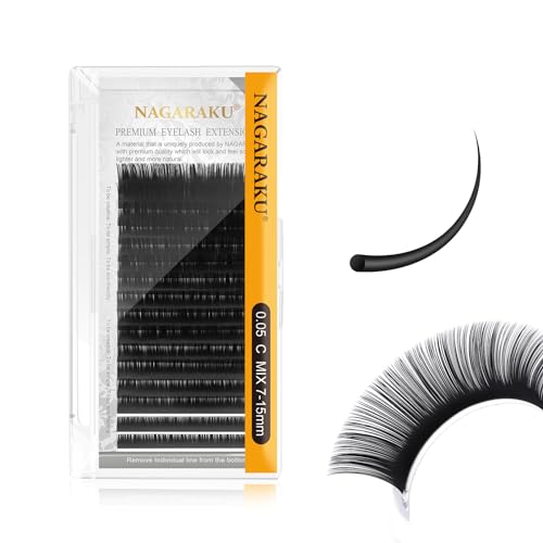 NAGARAKU Classic Individual Lash Extensions 0.05 C 7-15mm Mix