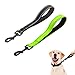 Hund und günstig Kaufen-MEISO 2 Stück Hundeleine, 30cm Kurzführer Hund, Hundeleine aus Nylon mit Gepolstertem Griff, Taktische Kurze Hundeleine, Kurze Leine, für Mittelgroße Hunde Große Hunde (Schwarz + Schwarz Grün)