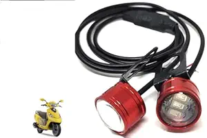 Red Colour 6 Led Strobe Light for Bike | Warning Emergency Police Light | Motorcycle Strobe Light | Compatible with TVS Scooty Zest