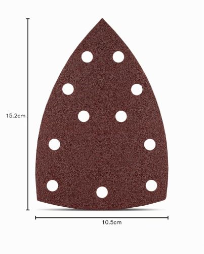 Miniatura 7 de Triángulos De Molienda Prio 120 Piezas 11 Agujeros 105 X 152 Mm Mixpack 20 X Grano 40 60 80 120 180 240 Cada Uno Para Poliquenales Almohadillas De Molienda Triangulares