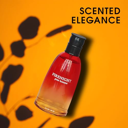 Image of AFLUXE 2PCS Valentine Milano /FireNight Eau De Toilette for Men-Fresh,Romantic Scent Perfume for Men 3.4 Fl Oz Each Mens Cologne For All Skin Daily Used