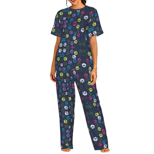 Pyjama patte de chien femme doux pour vos soirées cocooning en ensemble de nuit