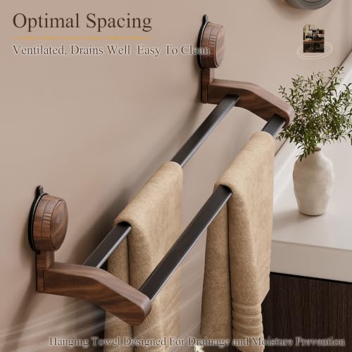 Porte-serviettes mural sans perceuse pour optimiser une petite douche