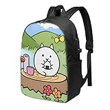 [Mnkqq] 双肩バッグ にゃんこの大戦争 リュックサック 大容量 軽量 防水 男女兼用 通学 通勤 子供用 青少年 中学生 高校生かばん リュック 旅行 遠足 キッズ プレゼント