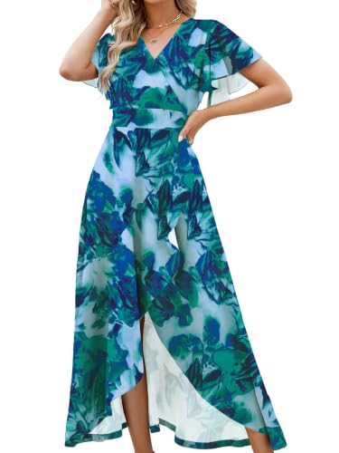 Image of ZZV Formal Dresses for Women Gowns Evening V Neck Wedding Guest Dresses