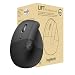 Produktbild Logitech Lift for Business Left, vertikale ergonomische Maus  für Linkshänder, kabellos, Bluetooth oder gesicherter Logi Bolt USB, leise Klicks, Windows/Mac/Chrome/Linux  Grafit, Small, 910-006495