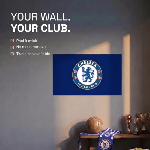 Adhesivo de vinilo para pared tapar imperfecciones escudo azul 100x60 cm 3
