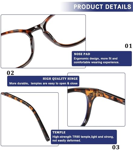 Image of ARICKS Round Blue Light Blocking Blue Cut Anti Glare Round Glasses Men and Women for Eye Protection from UV by Computer /Tablet /Laptop /Mobile