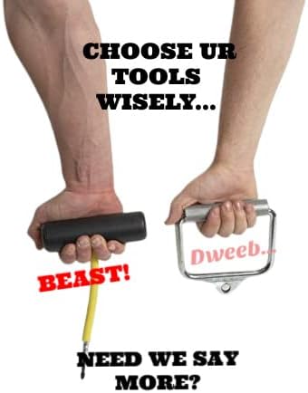 Miniatura 4 de Manijas de gimnasio de agarre delgado "doble" para entrenamientos de máquina de cable, asas de cable 20% más fuertes de tracción central, ataque LAT