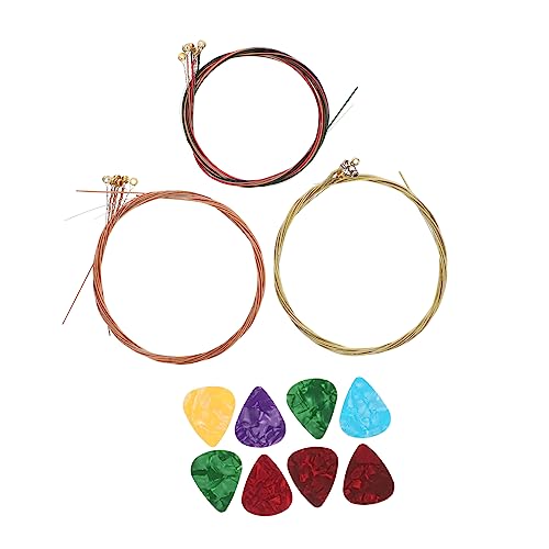 GREENADSCAPE Folk Guitar Strings Picks Set 26pcs Easy Replacement Guitar Parts Random