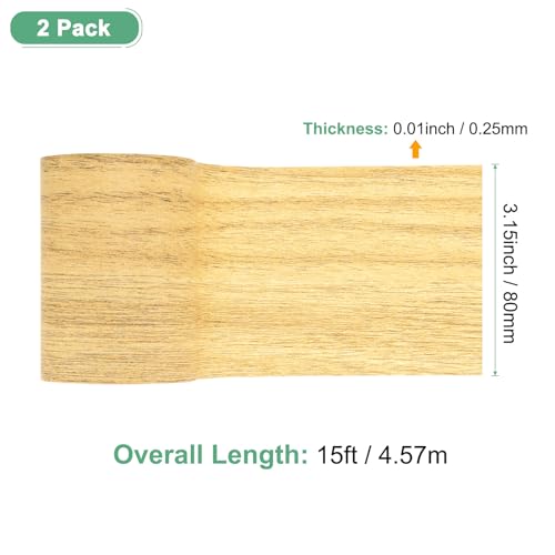Image of M METERXITY 2-Roll Wood Grain Repair Tape, 3.15in x 15ft Textured Realistic Self-Adhesive Wood Floor Tape Contact Paper for Furniture /Floors /Home [Golden Camel Oak]