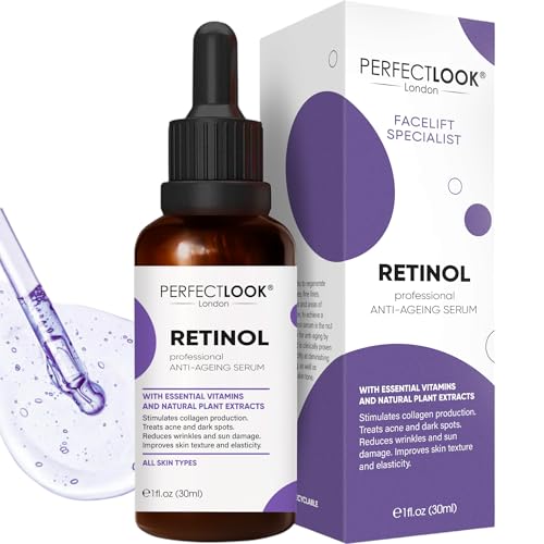 Retinol Serum for Face with Hyaluronic Acid, Vitamin E & B5 - Acne treatment, Brightening Facial Serum and Hyperpigmentation treatment for Women & Men All Skin Types 30ml