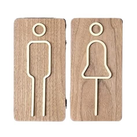 Letreros de baño for hombres y mujeres Letreros de baño Decoración Conjunto de figuras Señalización de baño