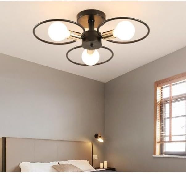 Buy H.F Artsy 3-Light Modern Ring Jhumar Pendant Ceiling Chandelier Light For Bedroom | Kitchen ...
