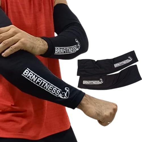 Manguito Manga de Compressão, BRN FITNESS, Leve Confortável Proteção UV Seca Rápido Esportes Vôlei