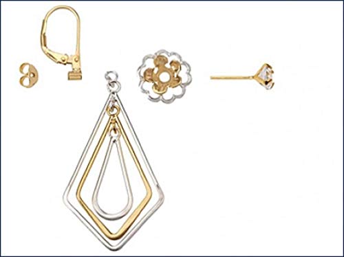 Convertiblez 2 Pair Of Earring Converters. Converts Pierced Post Earring To Lever Back Drop Dangle Pierced Earrings. Combo Contains 1 Pair Sterling Silver And 1 Pair 14K Gold Over Sterling Silver. #TOP2
