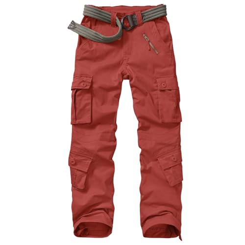Alfiudad Womens Cargo Pants with Pockets, Women's Casual Military Army Hiking Combat Tactical Work Pants Trousers