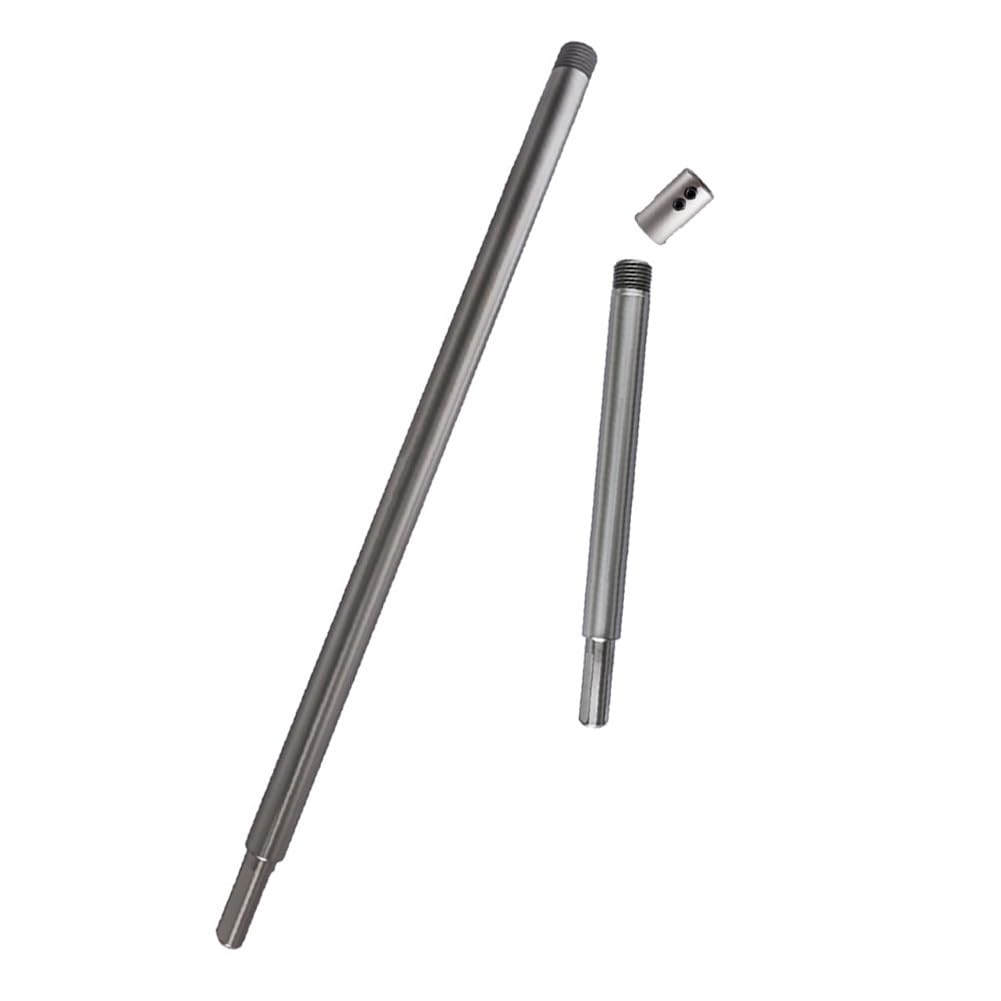 Asta di prolunga per punte da 150 mm 300 mm per sega a tazza con manico triangolare da 9 a 9,4 mm, adattatore a doppia vite in metallo per lavorazione del legno, argento