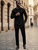 Conjunto africano de 2 piezas para hombre, traje Dashiki con pantalones plisados y botones a presión 4