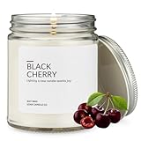 1OAK Cherry Candle - Soy Wax Scented Candles (Black Cherry) - Soy Candles for Home Scented - Long Burning Premium - Hand-Poured (7oz.)