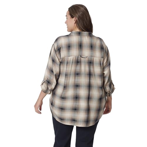 Image of Gloria Vanderbilt Women's Amanda Oversized Button Down Shirt with Roll-tab Sleeves