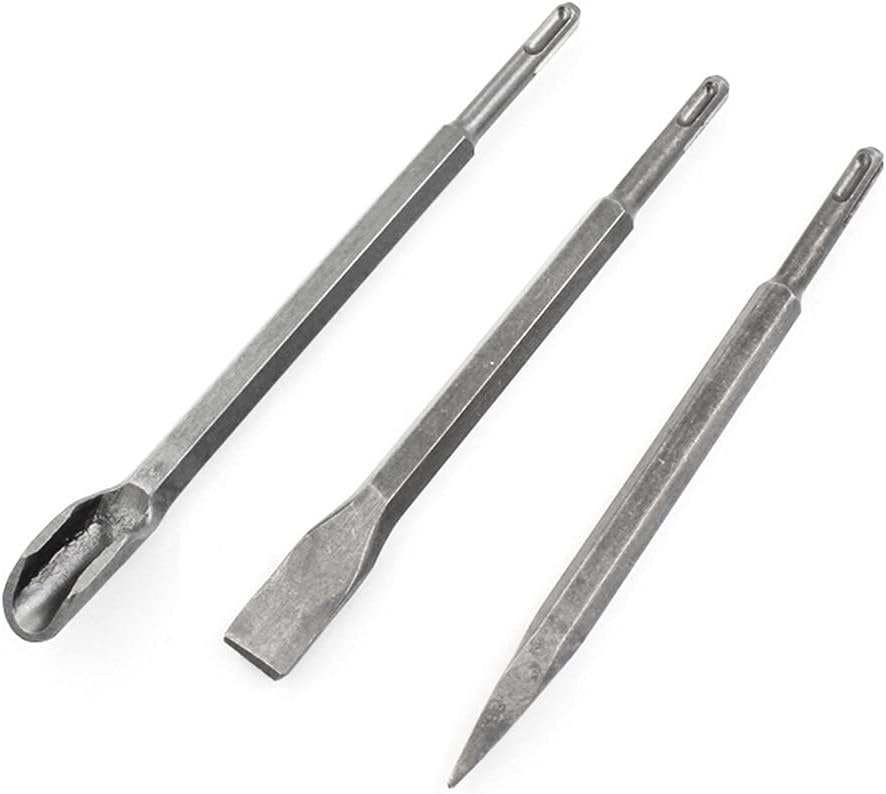 Drill Bits For Round Shank Pointed Flat Chisel U-Shaped Chisel Concrete Electric Hammer Drill Bit Electric Shock Widened Flat Chisel