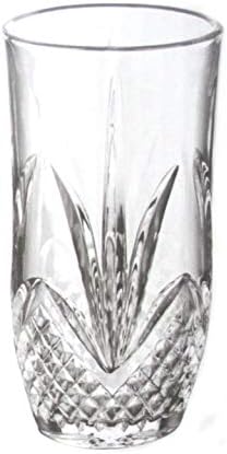 Hiball Tumblers Crystal Effect Glasses Cocktail Water 280ml Set Of 6 Glass Long Highball Glasses Gin & Tonic Juice Drinking Tumblers Lead Free