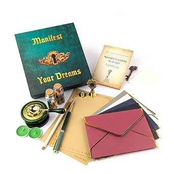 Manifestation Ritual Kit with Wax Seal Stamps and Fire Paper