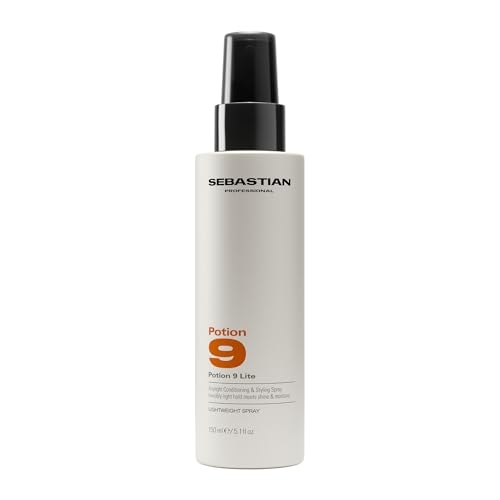 Sebastian Professional Potion 9 Lite Conditioning & Styling Spray Leichtes Leave-In Spray mit UV-Schutz pflegt & verleiht flexiblen Halt Glanz & Lebendigkeit für alle Haartypen - 150 ml