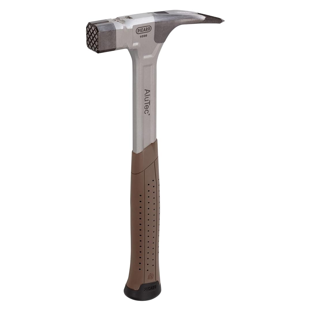 PICARD Latthammer AluTec Nr. 1098 geraut | Robustes Aluminium-Stahl Hybrid | Ergonomischer 2K Griff | Magnetischer Nagelhalter | VPA-zertifiziert | 750g mit Stiel | Made in Germany seit 1857