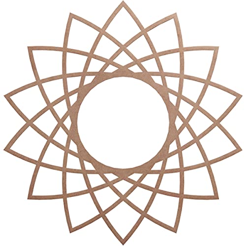 Image of Ekena Millwork 36 inchOD x 13 7 /8 inchID x 3 /8 inchT Eleanor Wood Fretwork Pierced Ceiling Medallion, Wood (Paint Grade)