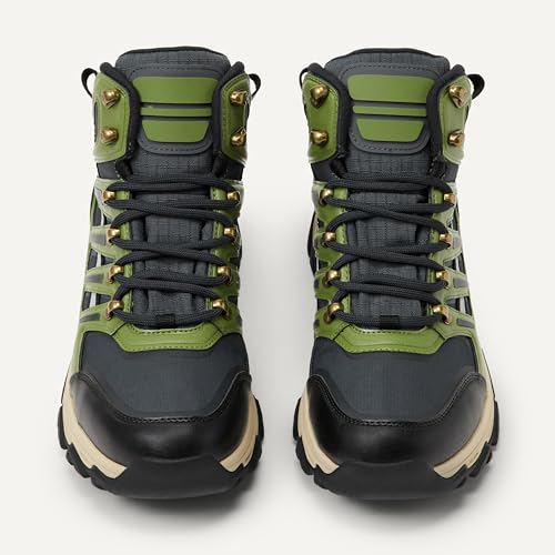 Amazon Essentials Men's Waterproof Hiking Boot, Memory Foam Insole, Dark Grey/Olive - image 5