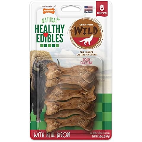 Nylabone Healthy Edibles Bison Chew Treats for Small Dogs Cover