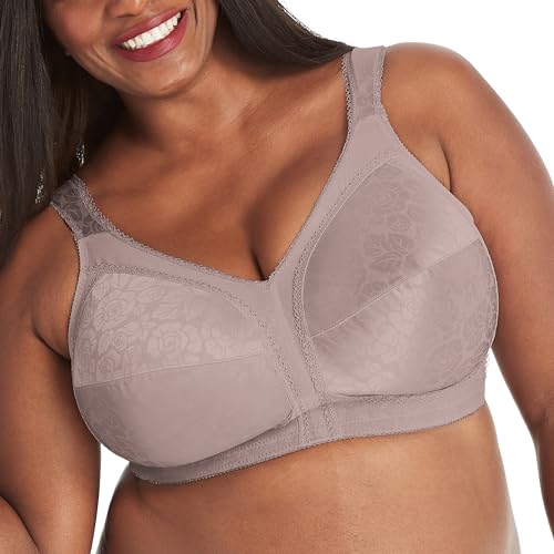 Playtex Women 18 Hour Comfort-Strap Wireless, Full-Coverage Bra, Single or 2-Pack, Warm Steel, 44D