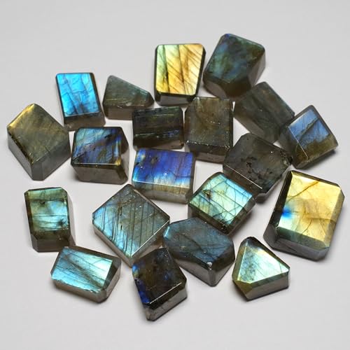 [N2 stone Natural] 天然鉱物 ラブラドライト (曹灰長石/labradorite) - マダガスカル産 - 結晶 | (多面体スタイル: 約25g)