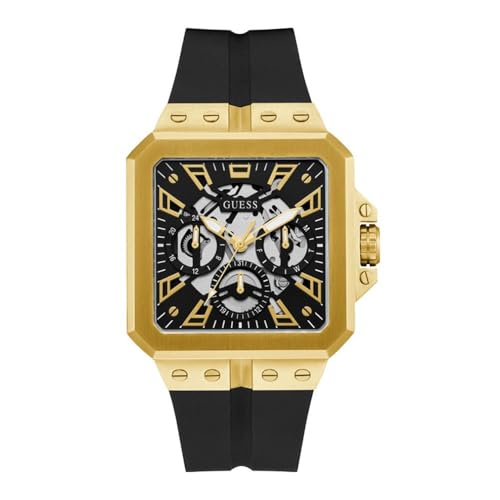 Montre GUESS Homme 42mm cadran noir or : idée cadeau élégant