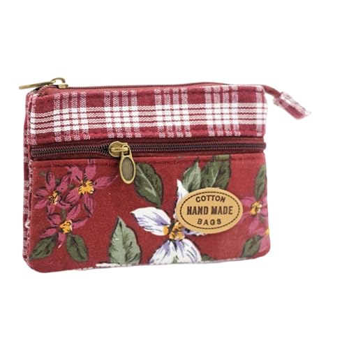 Coin Purse - Change Wallet Zipper Holder | Vintage Compact Design Secure Closure Lightweight Portable Organizer Stylish Mini Sto