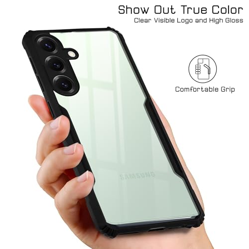 Image of Jkobi Back Cover Case for Samsung Galaxy S25 (Shockproof with Polycarbonate Clear Panel | Professional Black)