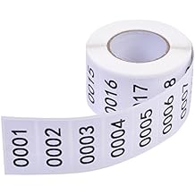 Inventory Labels - Consecutive Number Stickers 1-1000, Product Claiming, Moving Box Numbering 0.75" x 1.5" Size