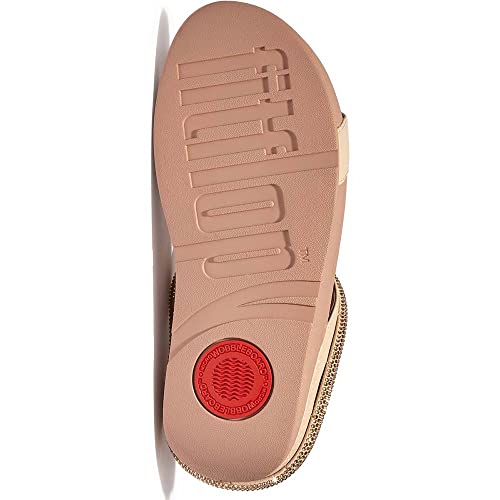 Image of FitFlop Women's Fino Crystal-Cord Leather Toe-Post Sandal