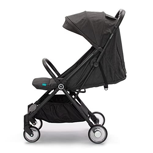Urban Kanga Wallaby Buggy Klein Zusammenklappbar Reisebuggy mit Liegefunktion Leichter und Kompakter Kinderwagen (Grau Leinen)